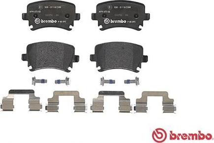 Brembo P 85 095 - Kit pastiglie freno, Freno a disco autozon.pro