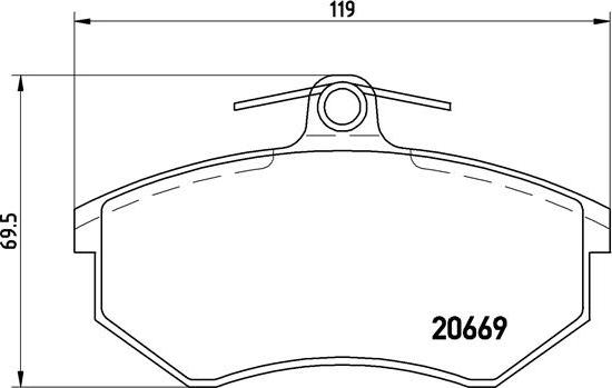 Brembo P 85 093 - Kit pastiglie freno, Freno a disco autozon.pro