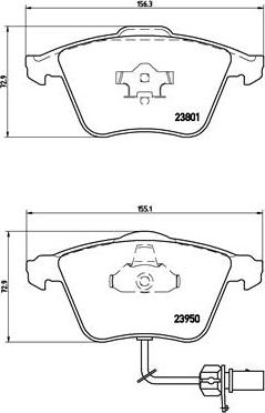 Brembo P 85 097 - Kit pastiglie freno, Freno a disco autozon.pro