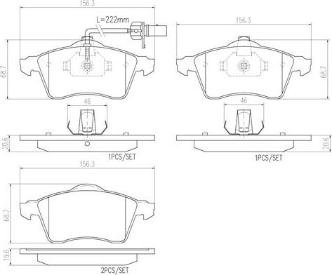 Brembo P85049N - Kit pastiglie freno, Freno a disco autozon.pro