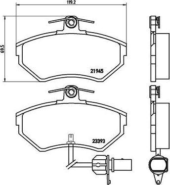 Brembo P 85 044 - Kit pastiglie freno, Freno a disco autozon.pro