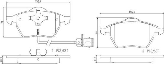 Brembo P85040N - Kit pastiglie freno, Freno a disco autozon.pro