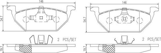 Brembo P85041N - Kit pastiglie freno, Freno a disco autozon.pro