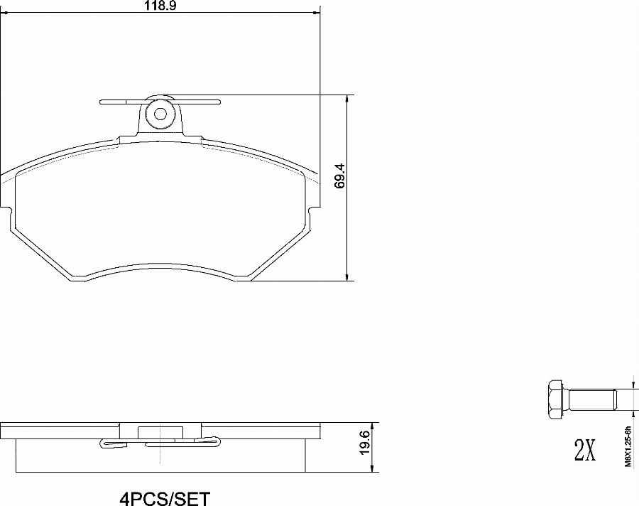 Brembo P85042N - Kit pastiglie freno, Freno a disco autozon.pro