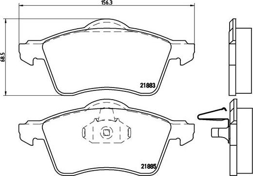 Brembo P85047N - Kit pastiglie freno, Freno a disco autozon.pro