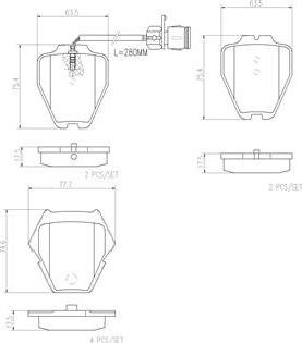 Brembo P85054N - Kit pastiglie freno, Freno a disco autozon.pro