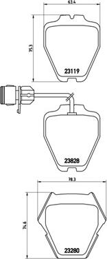 Brembo P 85 054 - Kit pastiglie freno, Freno a disco autozon.pro