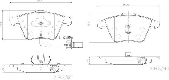 Brembo P85056N - Kit pastiglie freno, Freno a disco autozon.pro