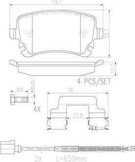 Brembo P85064N - Kit pastiglie freno, Freno a disco autozon.pro