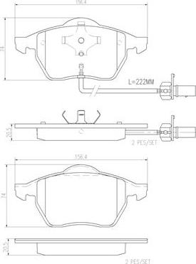 Brembo P85060N - Kit pastiglie freno, Freno a disco autozon.pro