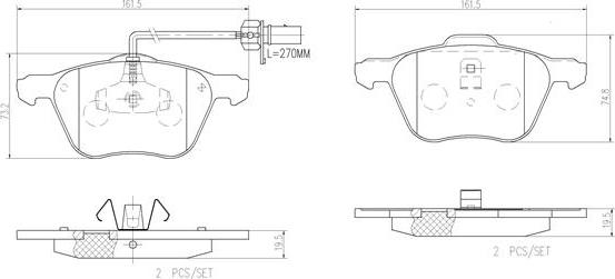 Brembo P85061N - Kit pastiglie freno, Freno a disco autozon.pro