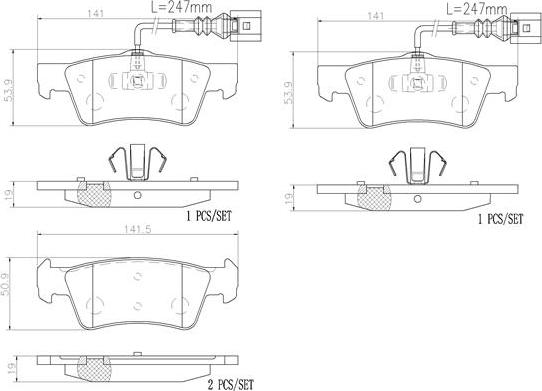 Brembo P85068N - Kit pastiglie freno, Freno a disco autozon.pro