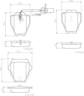 Brembo P85067N - Kit pastiglie freno, Freno a disco autozon.pro