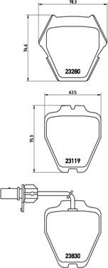 Brembo P 85 067 - Kit pastiglie freno, Freno a disco autozon.pro