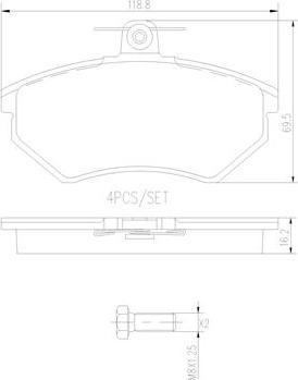 Brembo P85015N - Kit pastiglie freno, Freno a disco autozon.pro