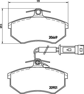 Brembo P 85 016 - Kit pastiglie freno, Freno a disco autozon.pro