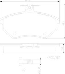 Brembo P85011N - Kit pastiglie freno, Freno a disco autozon.pro