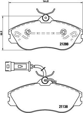 Brembo P 85 018 - Kit pastiglie freno, Freno a disco autozon.pro