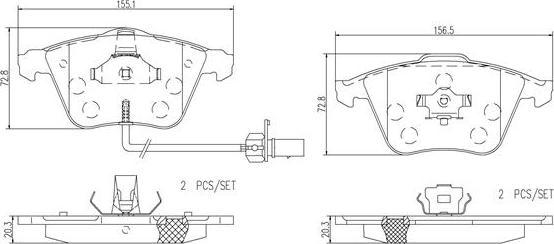 Brembo P85084N - Kit pastiglie freno, Freno a disco autozon.pro