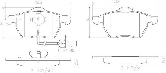 Brembo P85085N - Kit pastiglie freno, Freno a disco autozon.pro