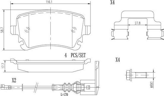 Brembo P85083N - Kit pastiglie freno, Freno a disco autozon.pro