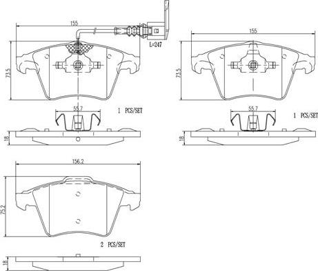 Brembo P85082N - Kit pastiglie freno, Freno a disco autozon.pro