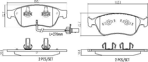 Brembo P85087N - Kit pastiglie freno, Freno a disco autozon.pro