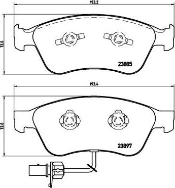 Brembo P 85 087 - Kit pastiglie freno, Freno a disco autozon.pro