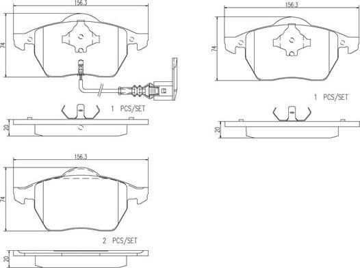 Brembo P85039N - Kit pastiglie freno, Freno a disco autozon.pro