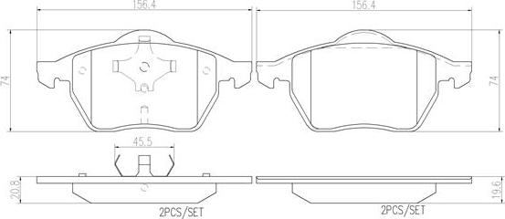 Brembo P85035N - Kit pastiglie freno, Freno a disco autozon.pro