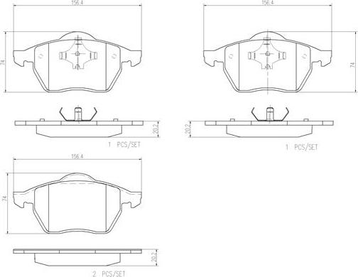 Brembo P85036N - Kit pastiglie freno, Freno a disco autozon.pro