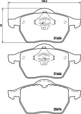 Brembo P 85 036 - Kit pastiglie freno, Freno a disco autozon.pro