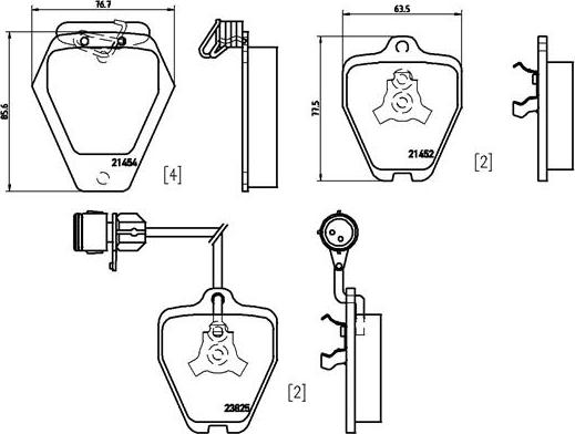 Brembo P 85 038 - Kit pastiglie freno, Freno a disco autozon.pro