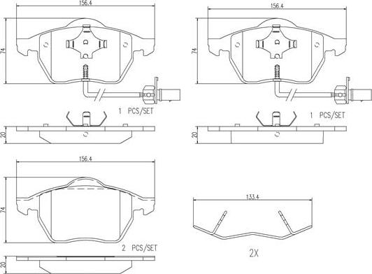 Brembo P85037N - Kit pastiglie freno, Freno a disco autozon.pro