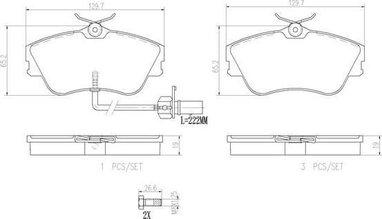 Brembo P85029N - Kit pastiglie freno, Freno a disco autozon.pro