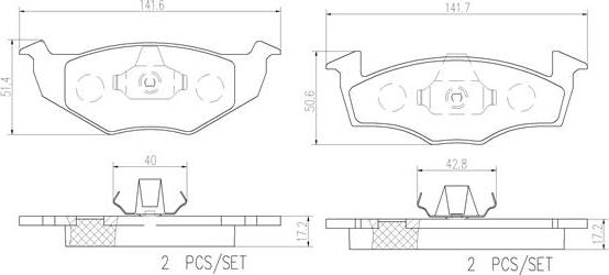 Brembo P85025N - Kit pastiglie freno, Freno a disco autozon.pro