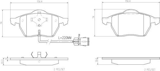 Brembo P85026N - Kit pastiglie freno, Freno a disco autozon.pro