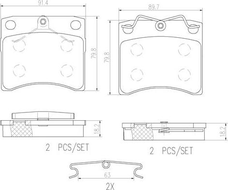 Brembo P85027N - Kit pastiglie freno, Freno a disco autozon.pro