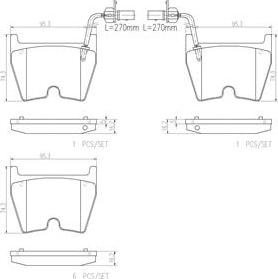 Brembo P85078N - Kit pastiglie freno, Freno a disco autozon.pro