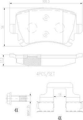 Brembo P85073N - Kit pastiglie freno, Freno a disco autozon.pro