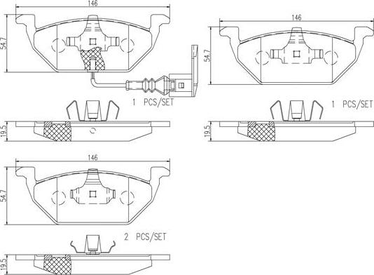 Brembo P85072N - Kit pastiglie freno, Freno a disco autozon.pro