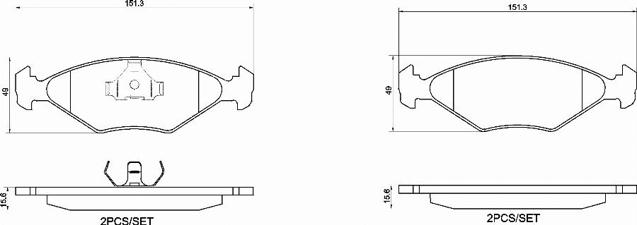 Brembo P85197N - Kit pastiglie freno, Freno a disco autozon.pro