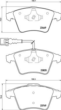 Brembo P 85 149 - Kit pastiglie freno, Freno a disco autozon.pro