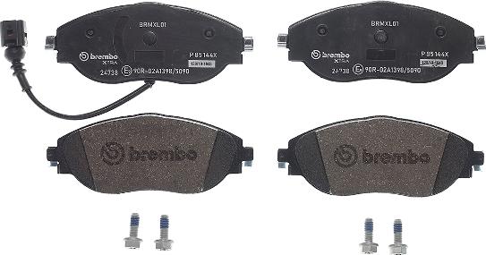 Brembo P 85 144X - Kit pastiglie freno, Freno a disco autozon.pro