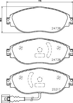 Brembo P 85 144X - Kit pastiglie freno, Freno a disco autozon.pro