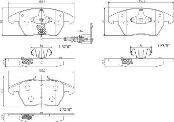 Brembo P85146N - Kit pastiglie freno, Freno a disco autozon.pro