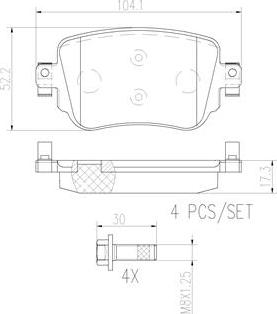 Brembo P85140N - Kit pastiglie freno, Freno a disco autozon.pro