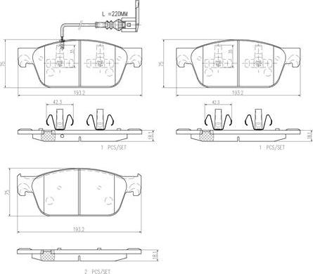 Brembo P85141N - Kit pastiglie freno, Freno a disco autozon.pro