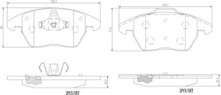 Brembo P85148N - Kit pastiglie freno, Freno a disco autozon.pro