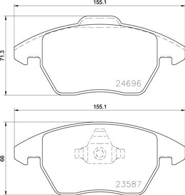 Brembo P 85 148 - Kit pastiglie freno, Freno a disco autozon.pro